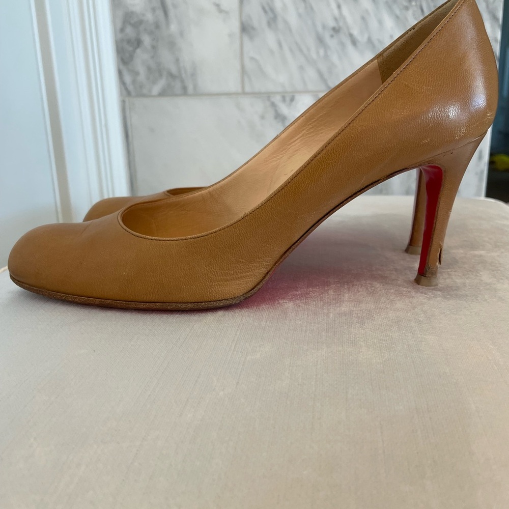 Christian Louboutin Brown Leather Pumps